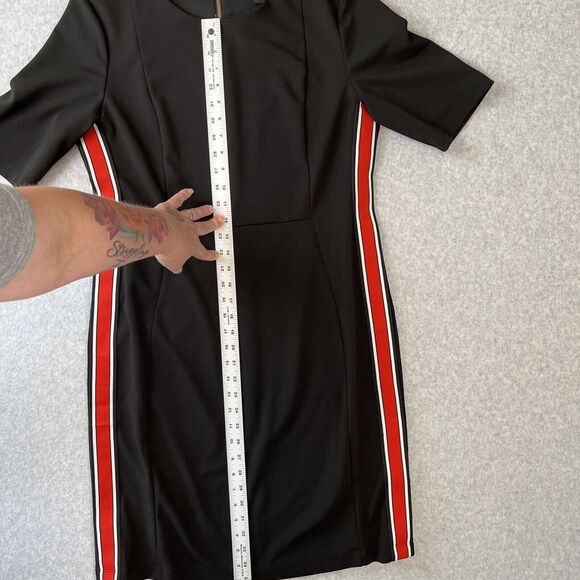 Ronni Nicole Black with Red Accentuating Stripes Sheath Women's Dress Size 10 - Picture 4 of 7